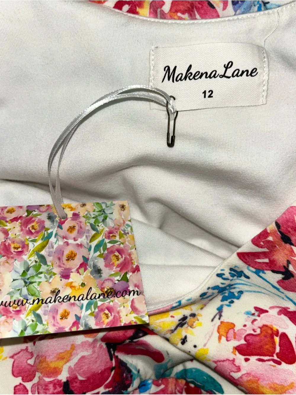 NWT Makena Lane Girls 12 Twirl Dress Florida Coast Floral Print